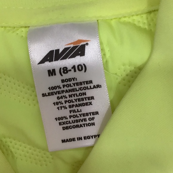 Avia yellow/green quilted zip front jacket M - Picture 6 of 9